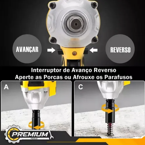 Chave De Impacto 48v Profissional Maleta 35 Peças